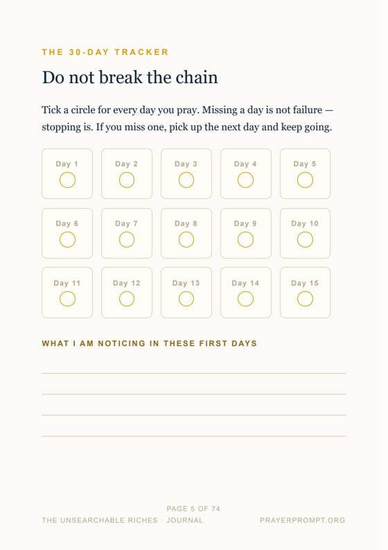 The 30-day tracker