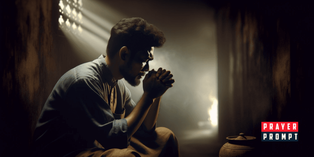 man praying