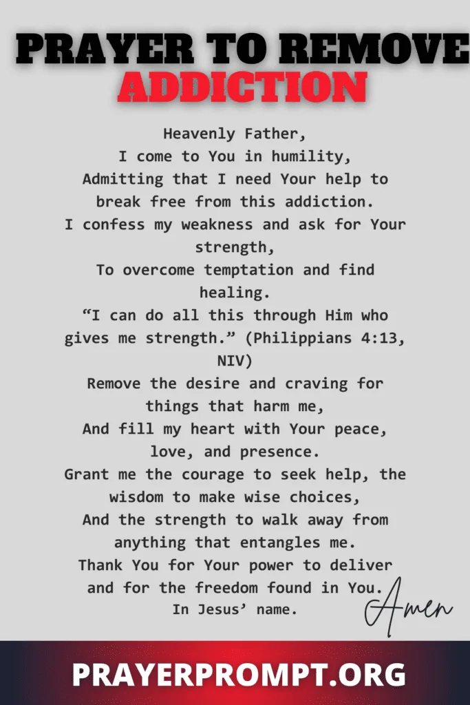 Prayer to Remove Addiction