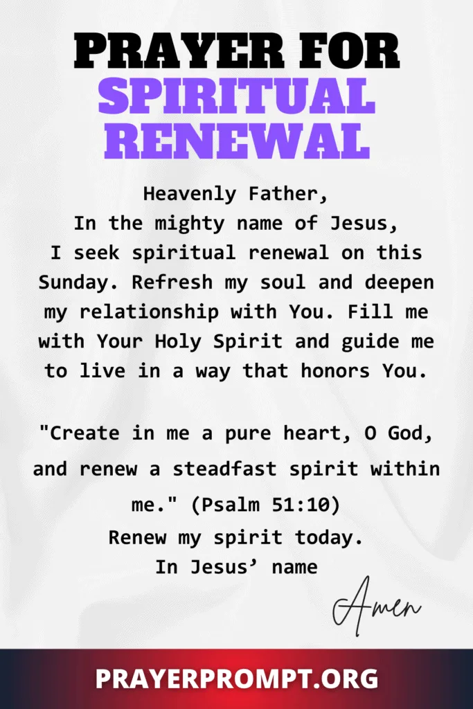 prayer for spiritual renewal