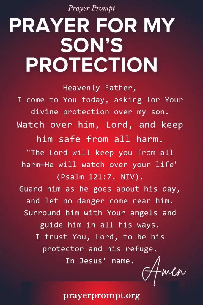 Prayer for My Son Protection