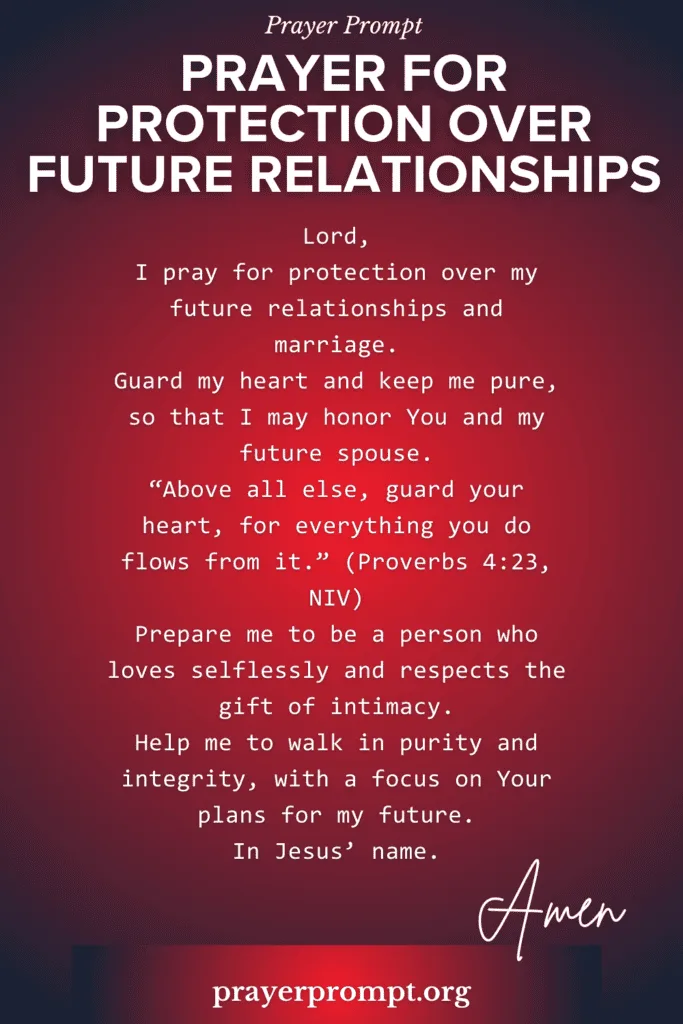 Prayer for Protection over Future Relationships