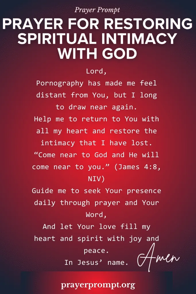 Prayer for Restoring Spiritual Intimacy with God