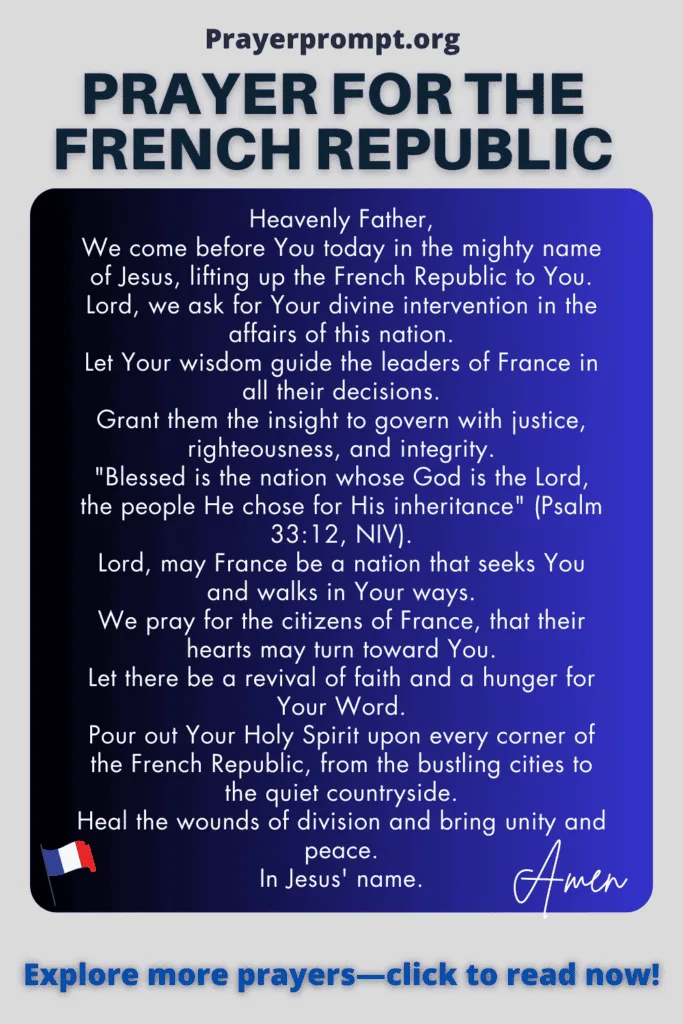 Prayer for the French Republic