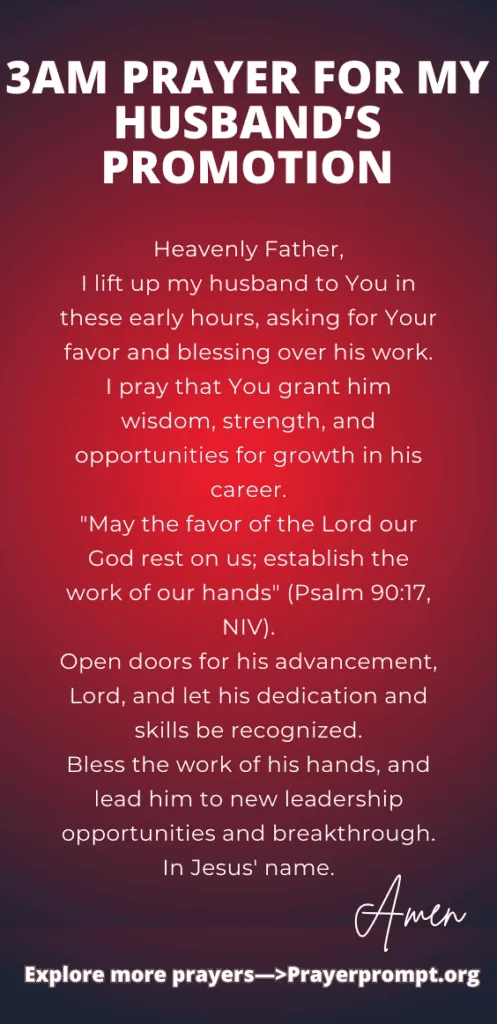 3AM Prayer for My Husband’s Promotion