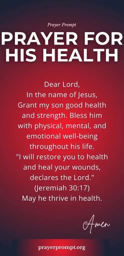 Prayer for His Health