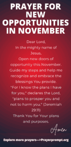 Prayers for the Month of November 2026 (with Declarations)