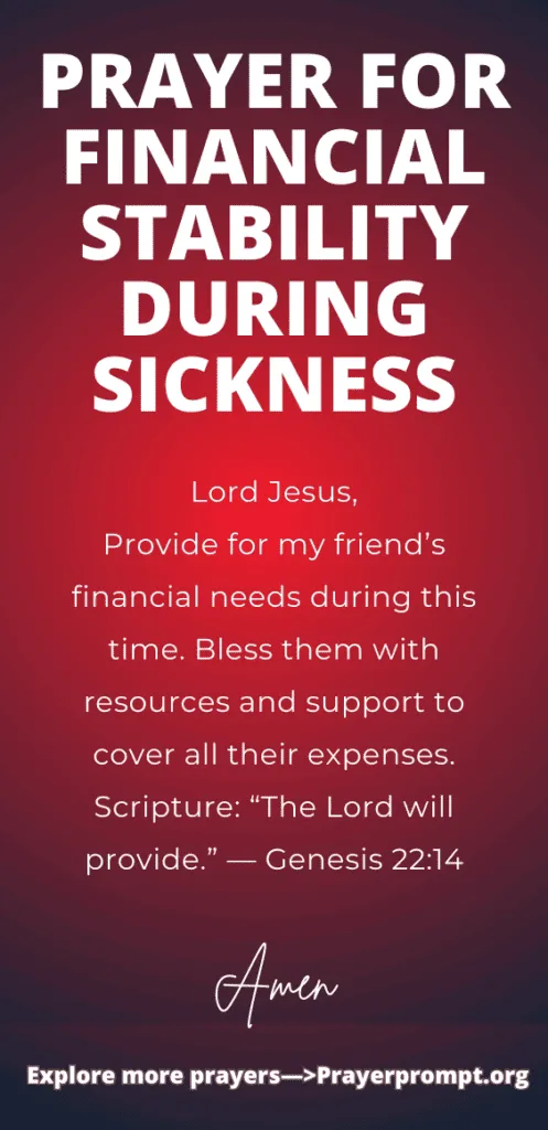 Prayer for Financial Stability During Sickness
