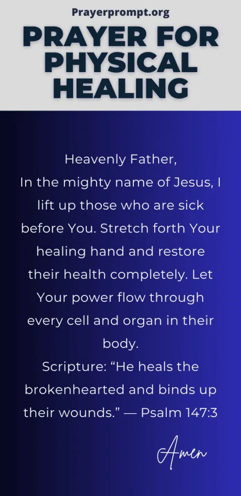 Prayer for Physical Healing