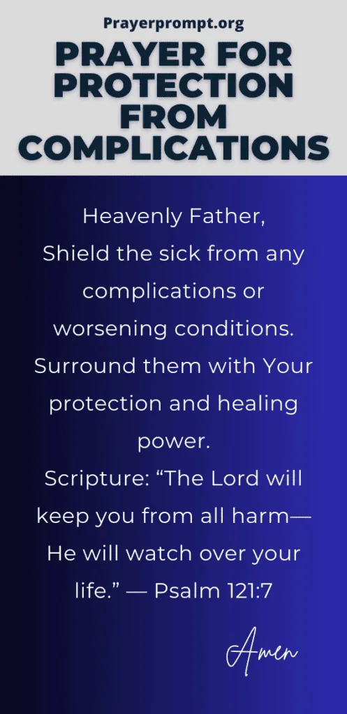 Prayer for Protection from Complications