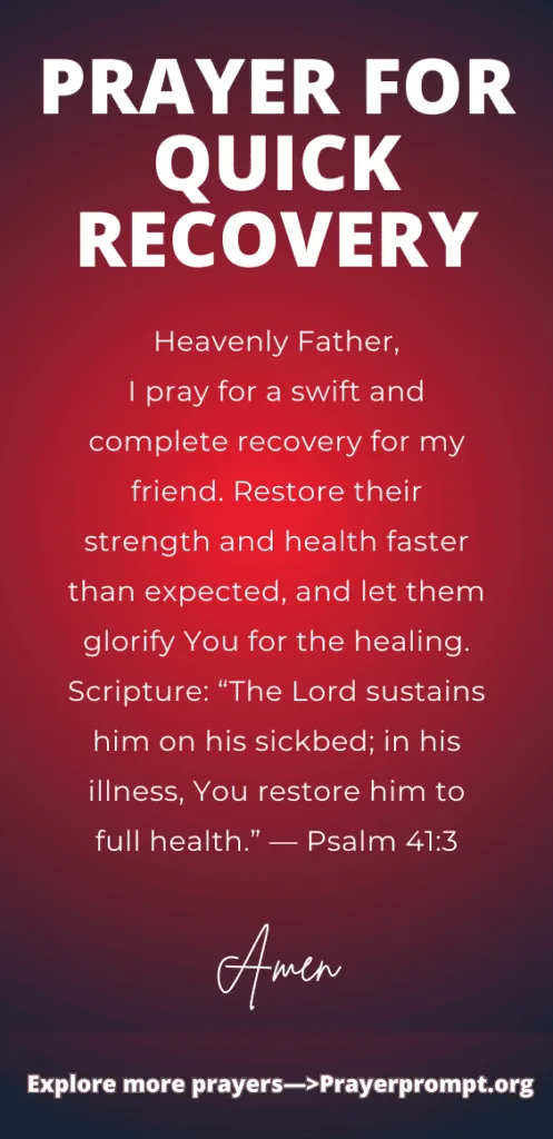 Prayer for Quick Recovery