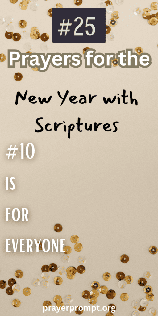 Prayers for the New Year with Scriptures