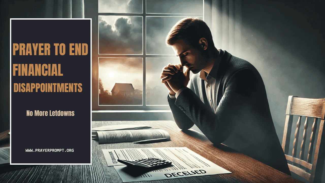 Prayer to End Financial Disappointments – No More Letdowns 1 Prayer to End Financial Disappointments – No More Letdowns