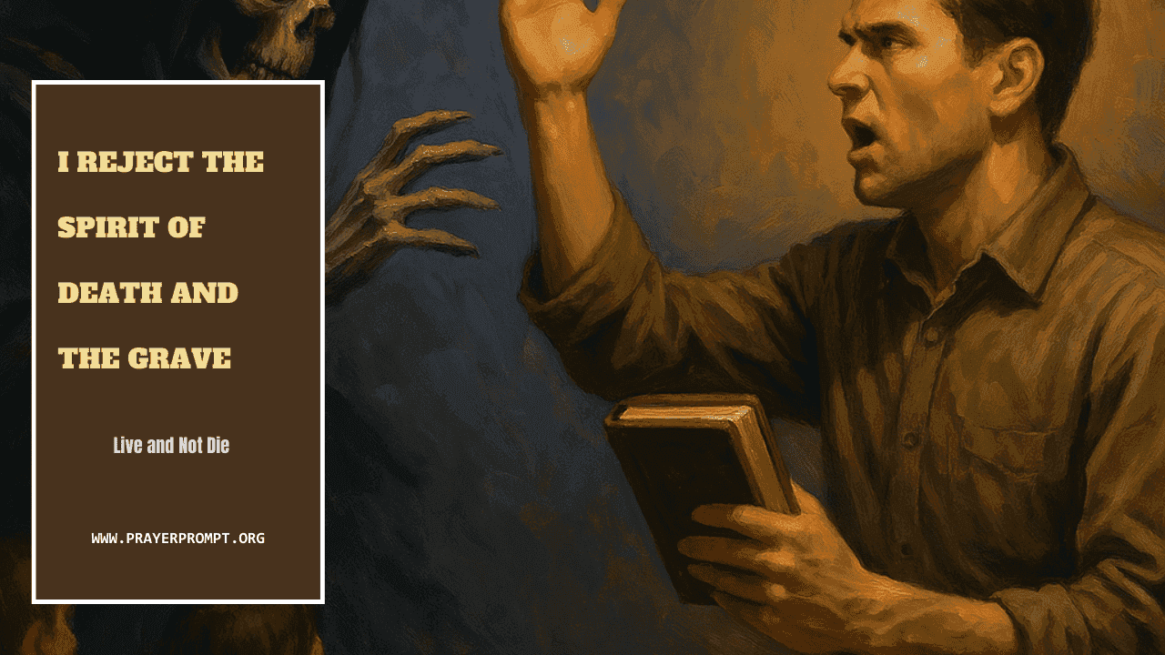 I Reject the Spirit of Death and the Grave – Live and Not Die 1 I Reject the Spirit of Death and the Grave – Live and Not Die