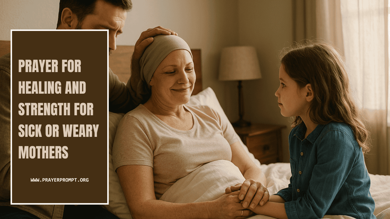 Prayer for Healing and Strength for Sick or Weary Mothers 1 Prayer for Healing and Strength for Sick or Weary Mothers