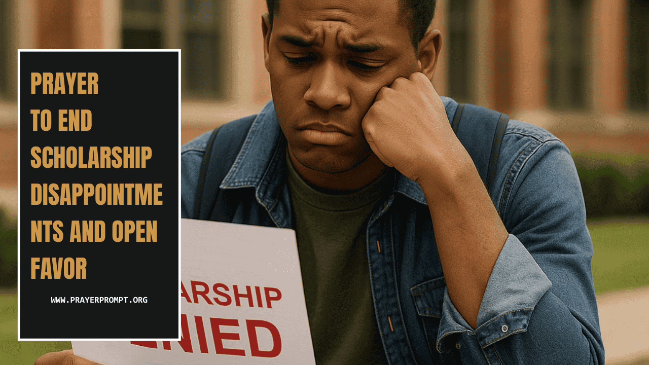 Prayer to End Scholarship Disappointments and Open Favor 1 Prayer to End Scholarship Disappointments and Open Favor