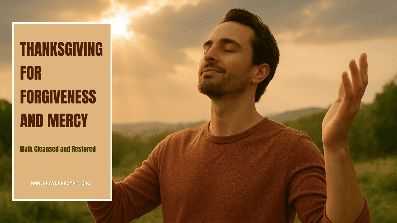 Thanksgiving for Forgiveness and Mercy – Walk Cleansed and Restored