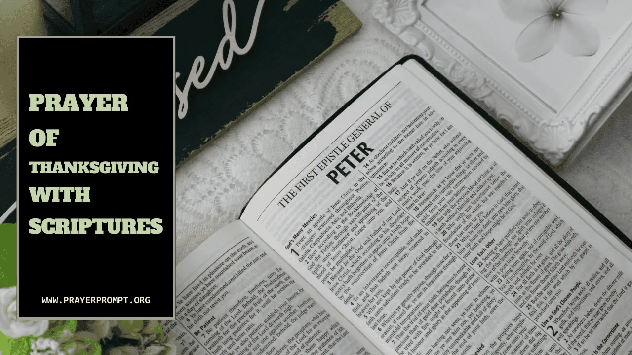 Prayer of Thanksgiving with Scriptures