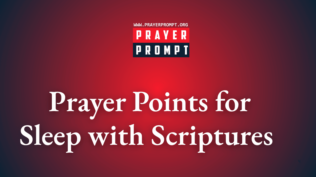 Powerful Prayer Points for Sleep with Scriptures