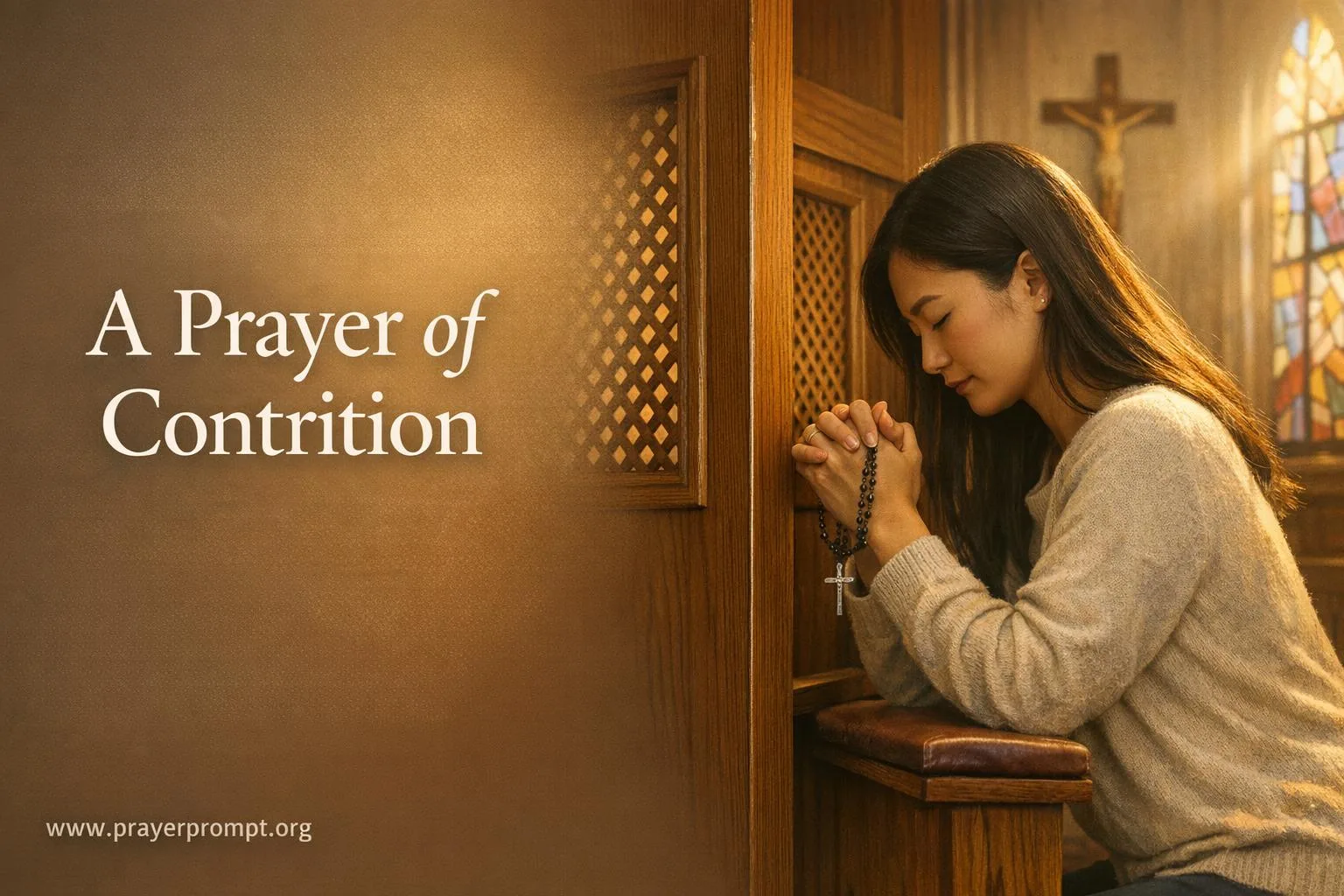 Act of Contrition Prayer Catholic Confession – Traditional Words for Repentance