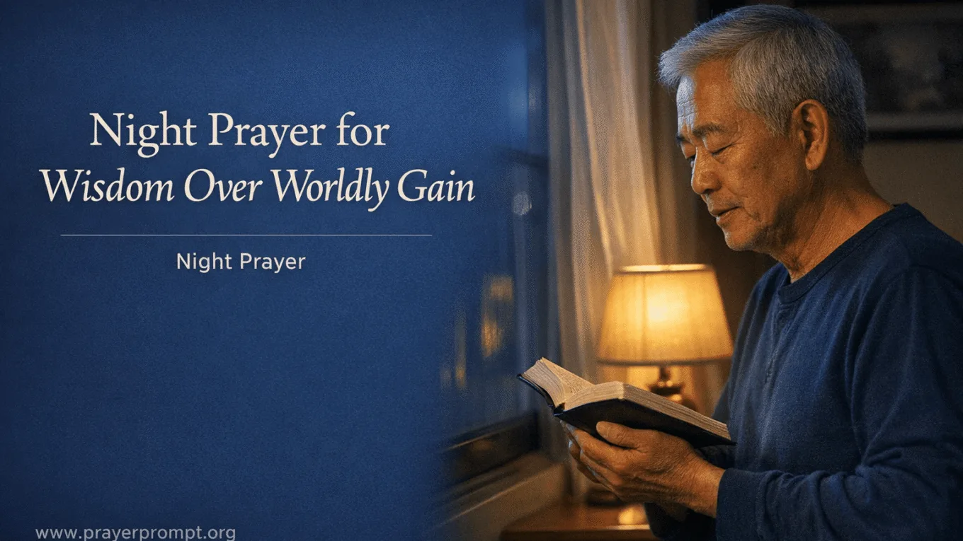 Your Night Prayer for Wisdom Over Worldly Gain