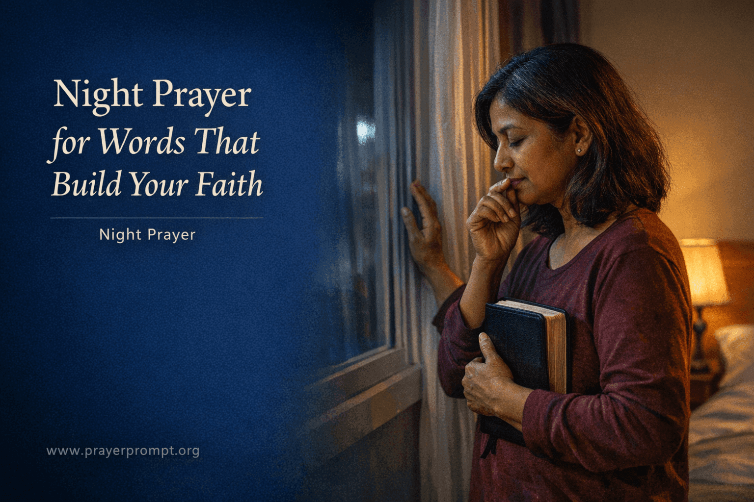 Your Night Prayer for Words That Build Faith
