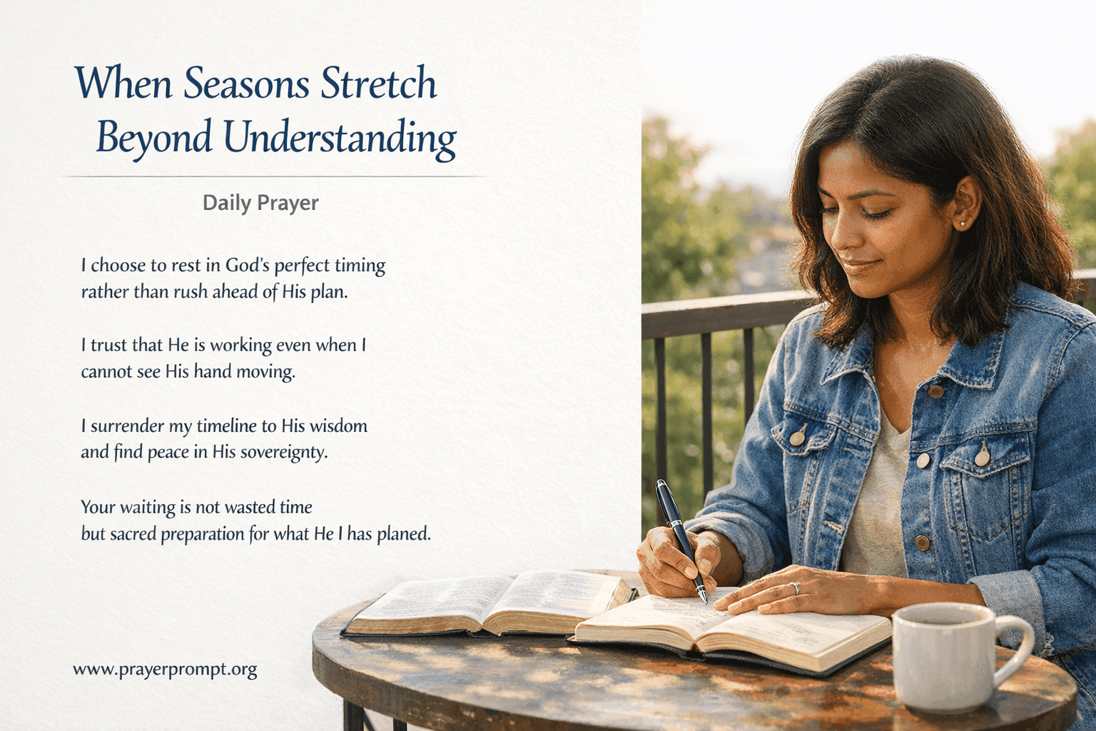 Daily Prayer for April 2 2026 - Trust God's Perfect Timing | PrayerPrompt