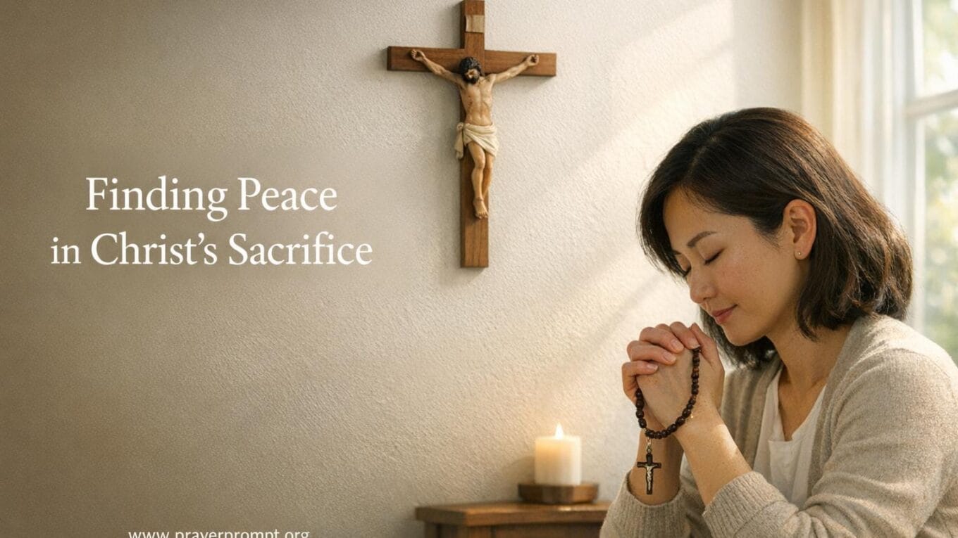 Prayer Before a Crucifix: Finding Peace and Grace in Christ's Sacrifice 1 Prayer Before a Crucifix: Finding Peace and Grace in Christ’s Sacrifice