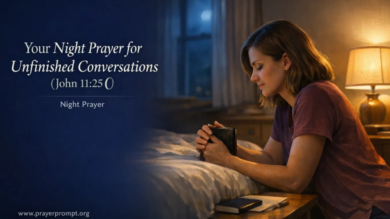 Your Night Prayer for Unfinished Conversations (John 11:25 (AMP))