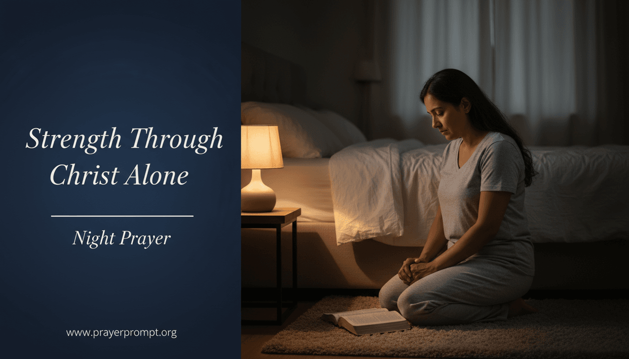 Night Prayer for April 28, 2026: Strength Through Christ Alone