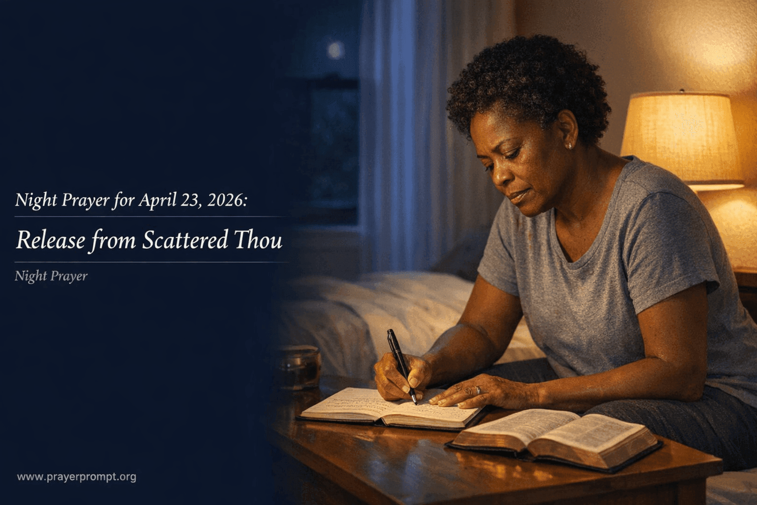 Night Prayer for April 23, 2026: Scattered Thoughts | PrayerPrompt