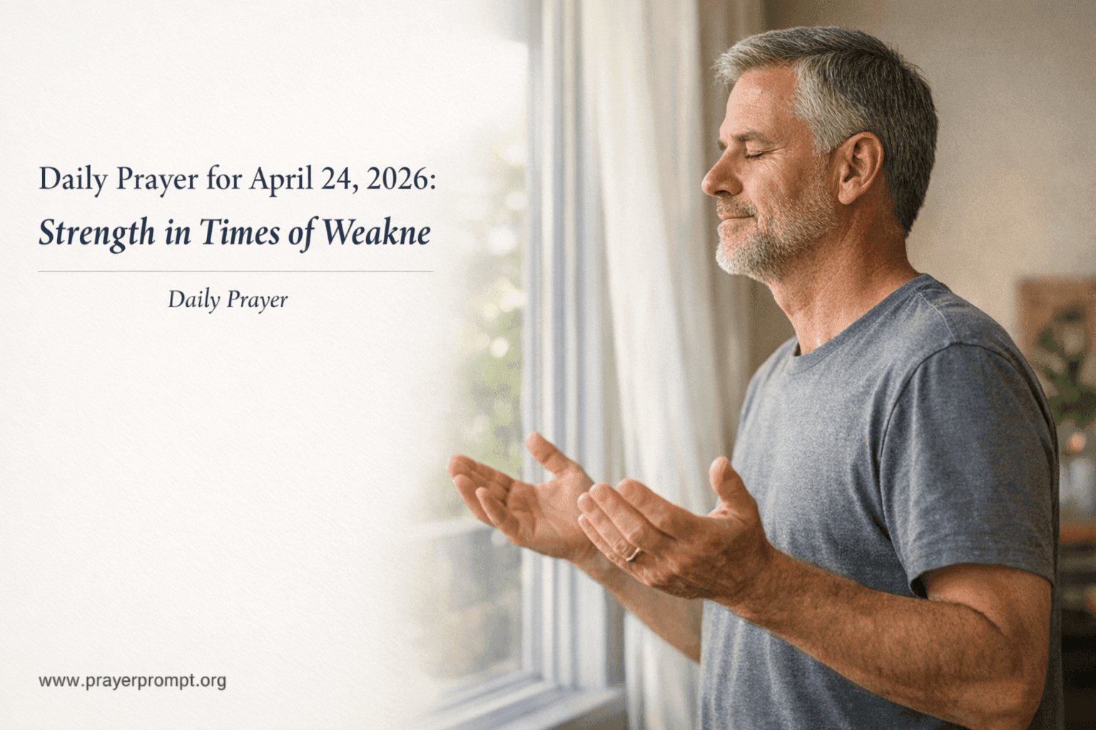 Daily Prayer for April 24, 2026: Strength in Weakness | PrayerPrompt