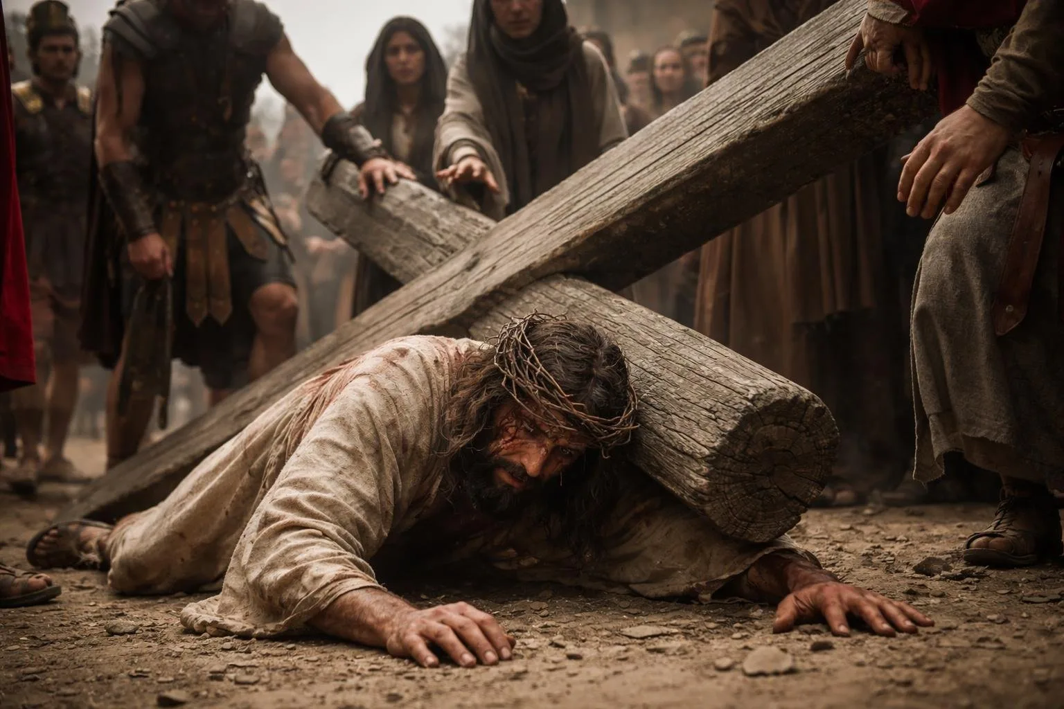 stations of the cross prayers and reflections - 3. Jesus Falls the First Time