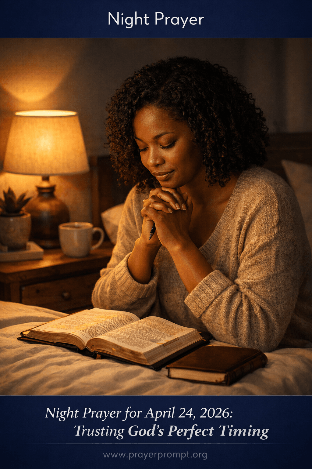 Night Prayer for April 24, 2026: Trusting God's Perfect Timing 3 Night Prayer for April 24, 2026: Trusting God's Perfect Timing | Save and Pin this Prayer
