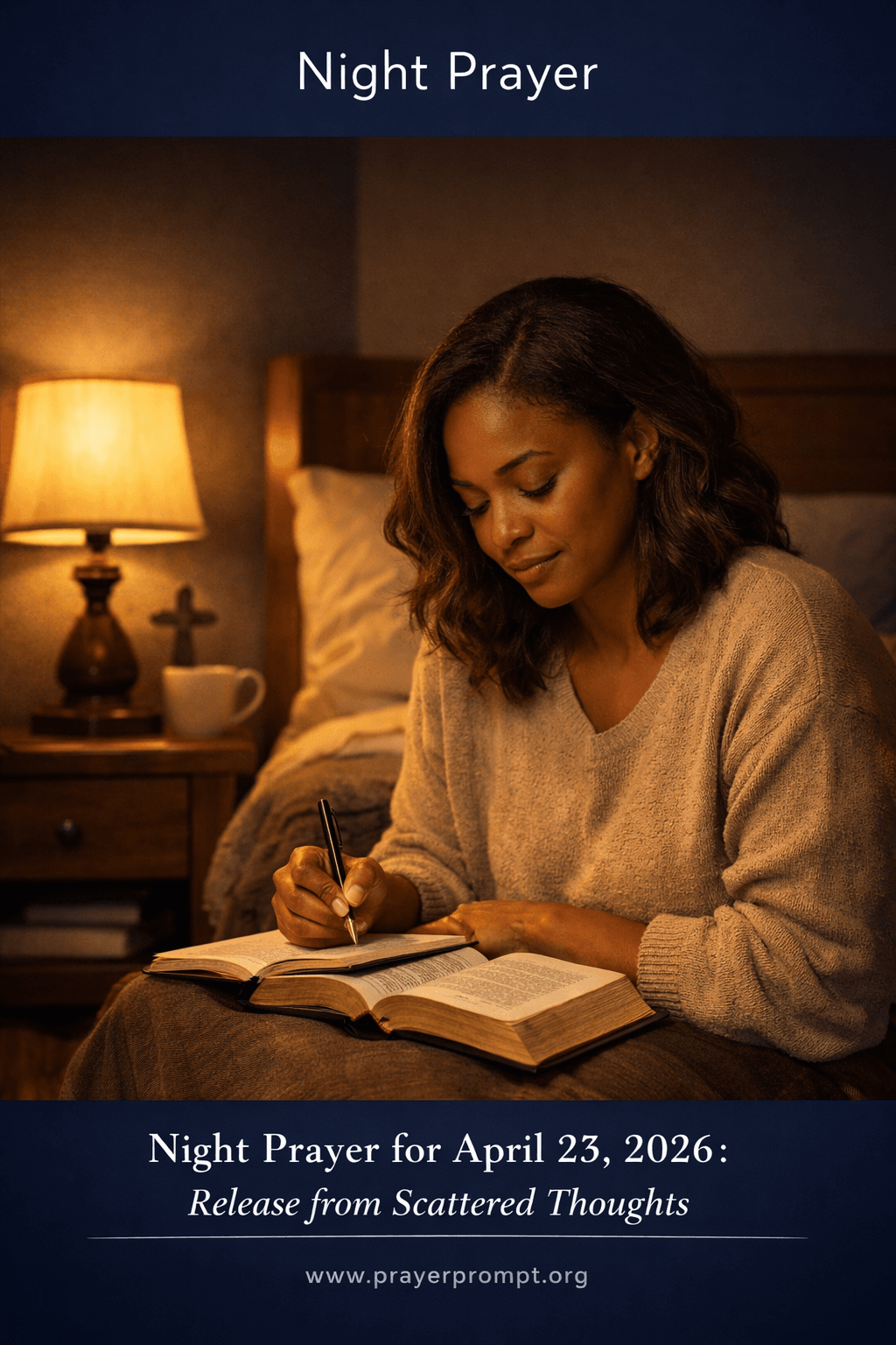 Night Prayer for April 23, 2026: Release from Scattered Thoughts 3 Night Prayer for April 23, 2026: Release from Scattered Thoughts | Save and Pin this Prayer