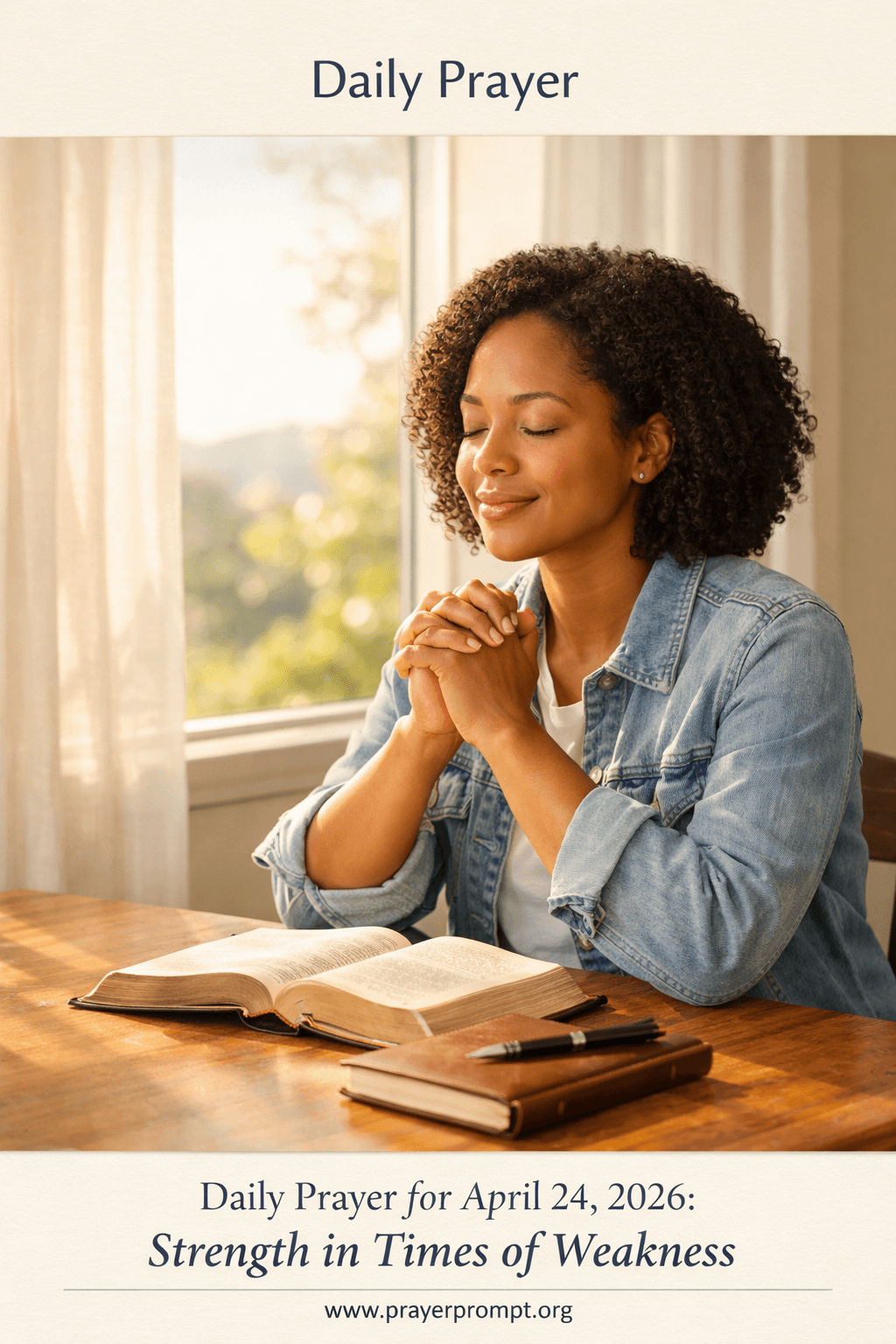 Daily Prayer for April 24, 2026: Strength in Times of Weakness 3 Daily Prayer for April 24, 2026: Strength in Times of Weakness | Save and Pin this Prayer