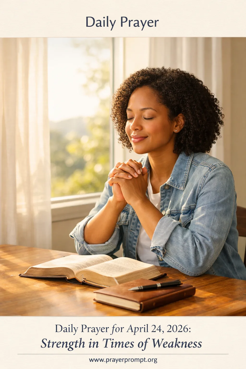Daily Prayer for April 24, 2026: Strength in Times of Weakness | Save and Pin this Prayer