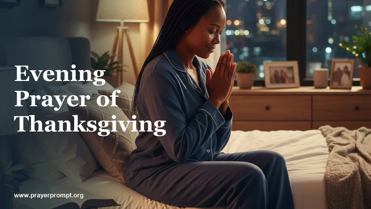 Evening Prayer of Thanksgiving: End Your Day with Gratitude and Praise
