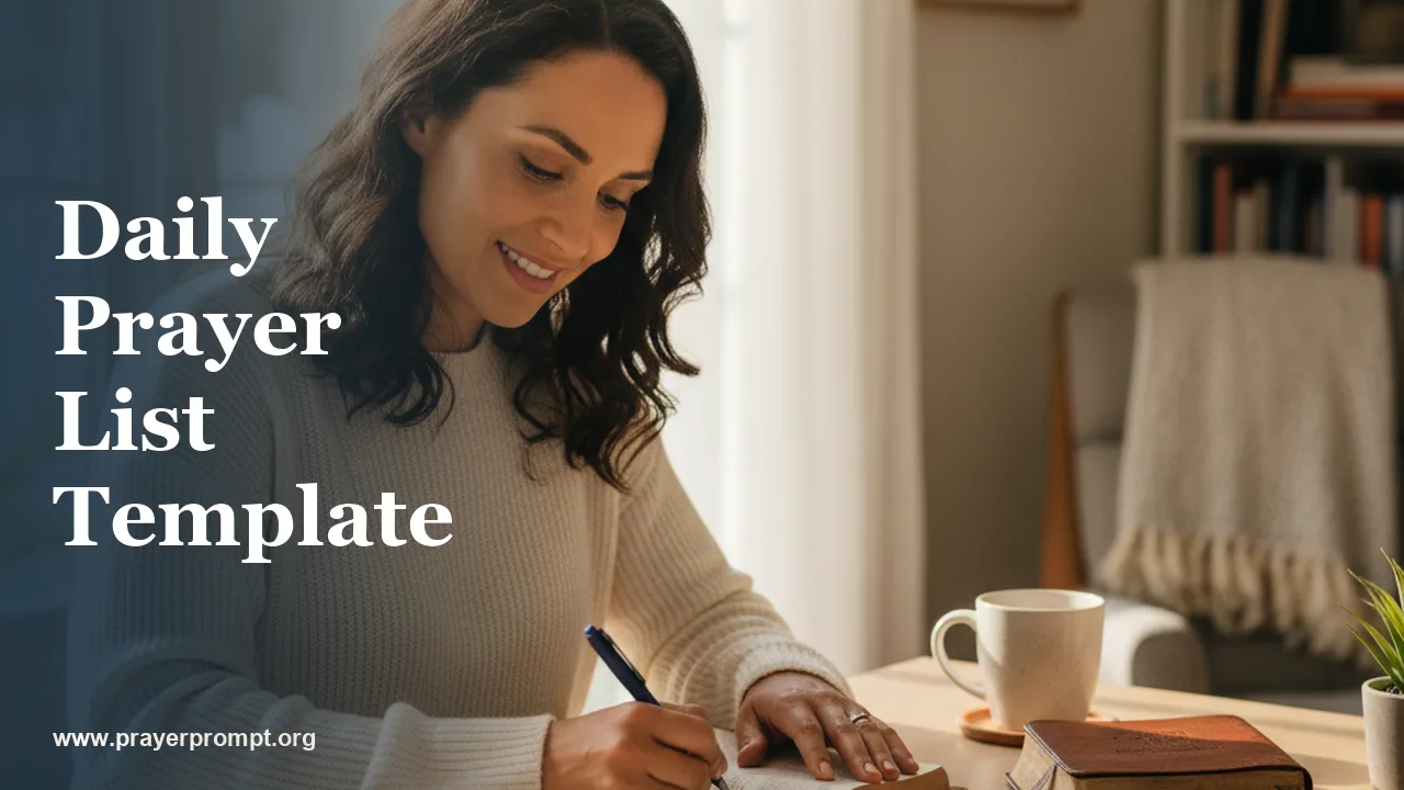 Daily Prayer List Template | Organized Intercession Guide