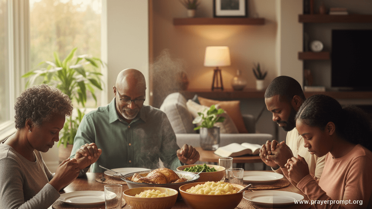 Family Prayer Time Around the Table