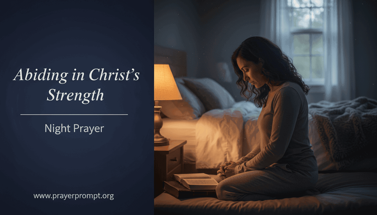 Night Prayer for May 11, 2026: Abiding in Christ’s Strength