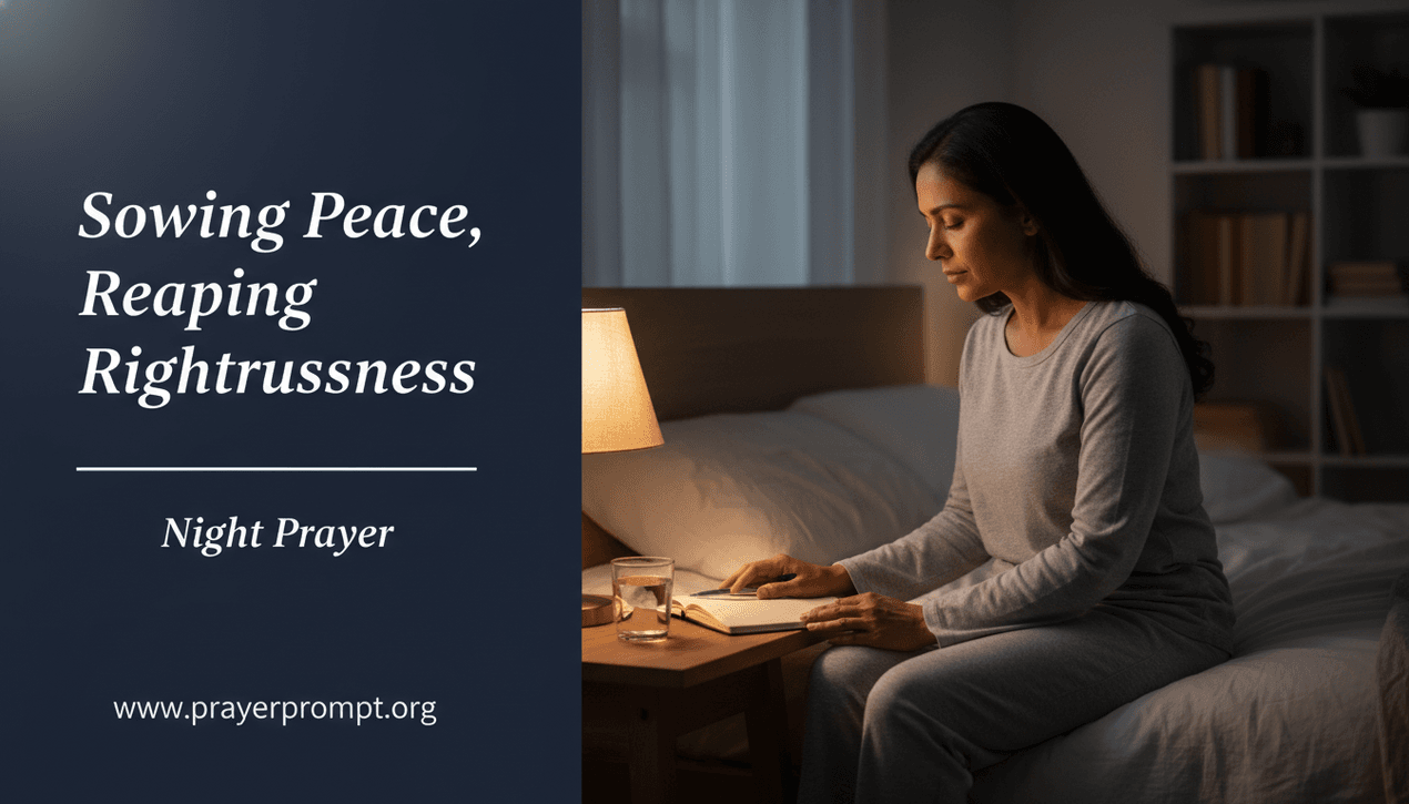 Night Prayer for May 21, 2026: Sowing Peace, Reaping Righteousness 1 Night Prayer for May 21, 2026: Sowing Peace, Reaping Righteousness