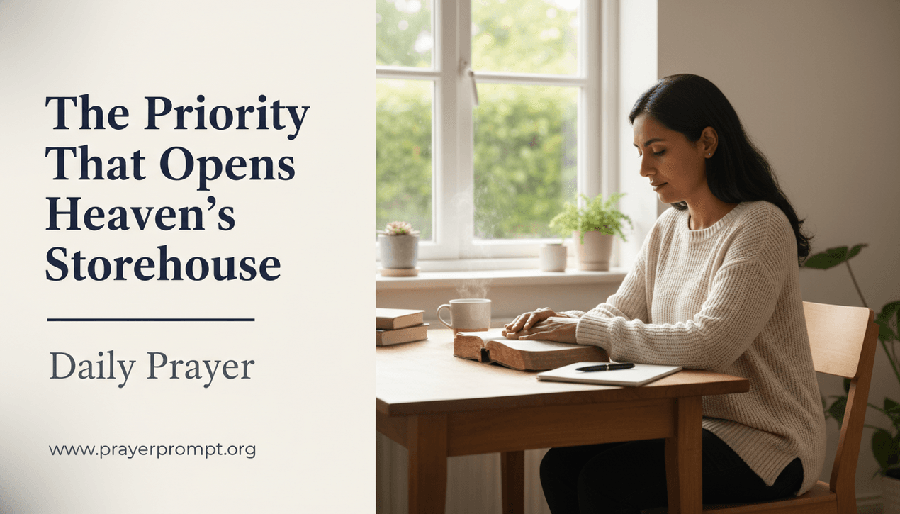 Daily Prayer for May 23, 2026: Honoring God with Your First and Best