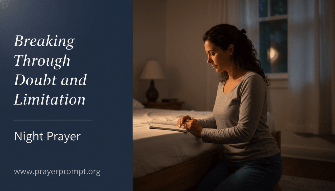 Night Prayer for May 27, 2026: Breaking Through Doubt and Limitation 1 Night Prayer for May 27, 2026: Breaking Through Doubt and Limitation