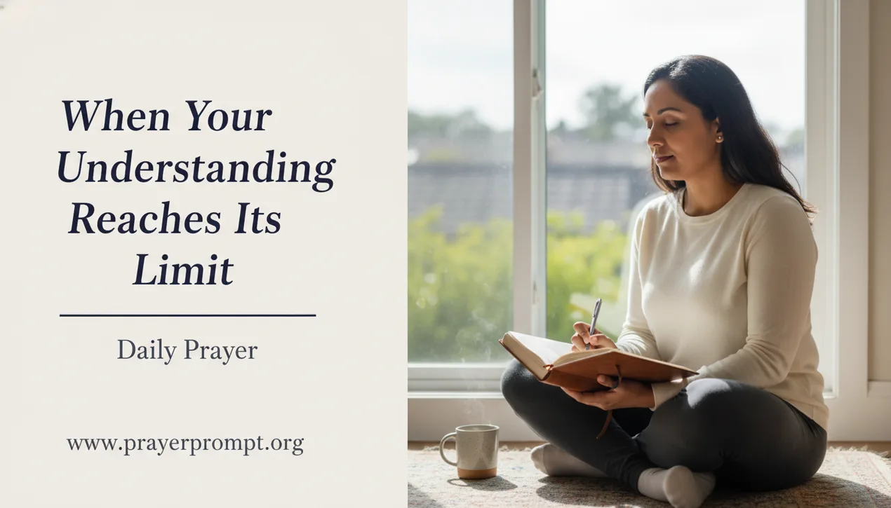 Daily Prayer for June 3, 2026: Trusting God’s Understanding Over Your Own