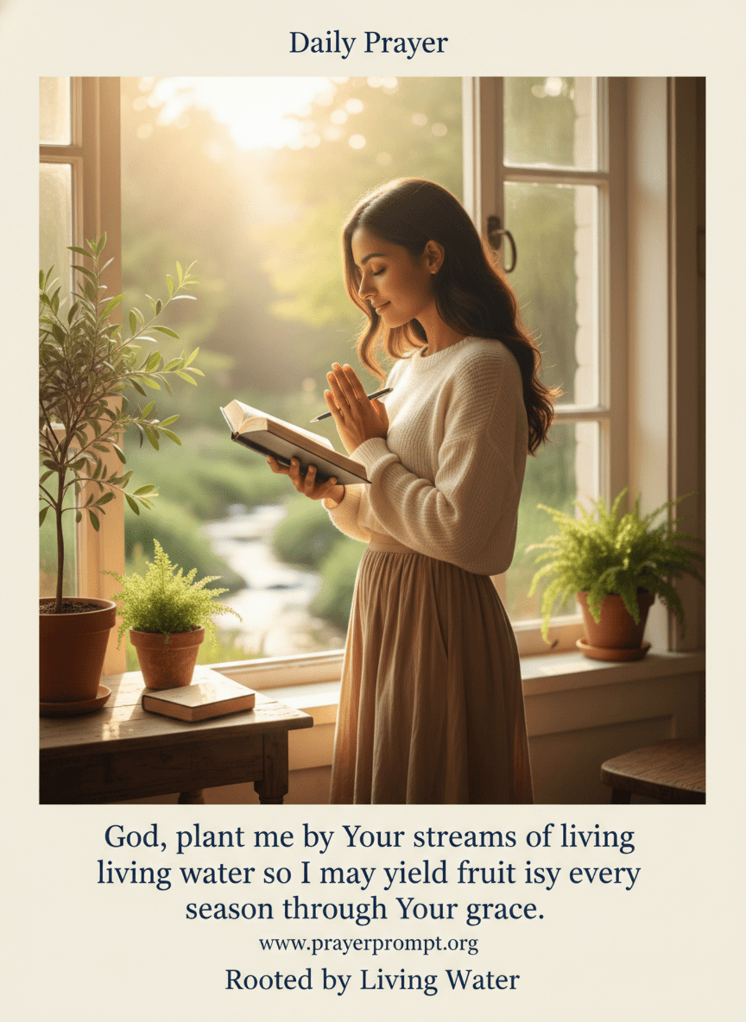 Daily Prayer for May 21, 2026: Rooted by Living Water 3 Rooted by Living Water | Save and Pin this Prayer
