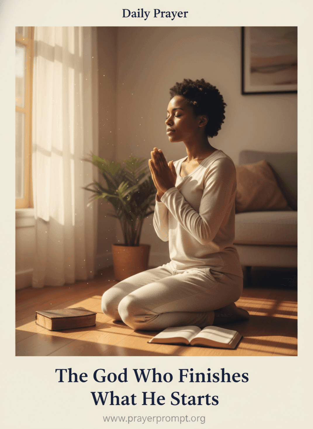 The God Who Finishes What He Starts | Save and Pin this Prayer