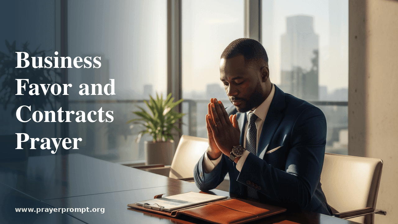 Business Favor and Contracts Prayer 1 Business Favor and Contracts Prayer