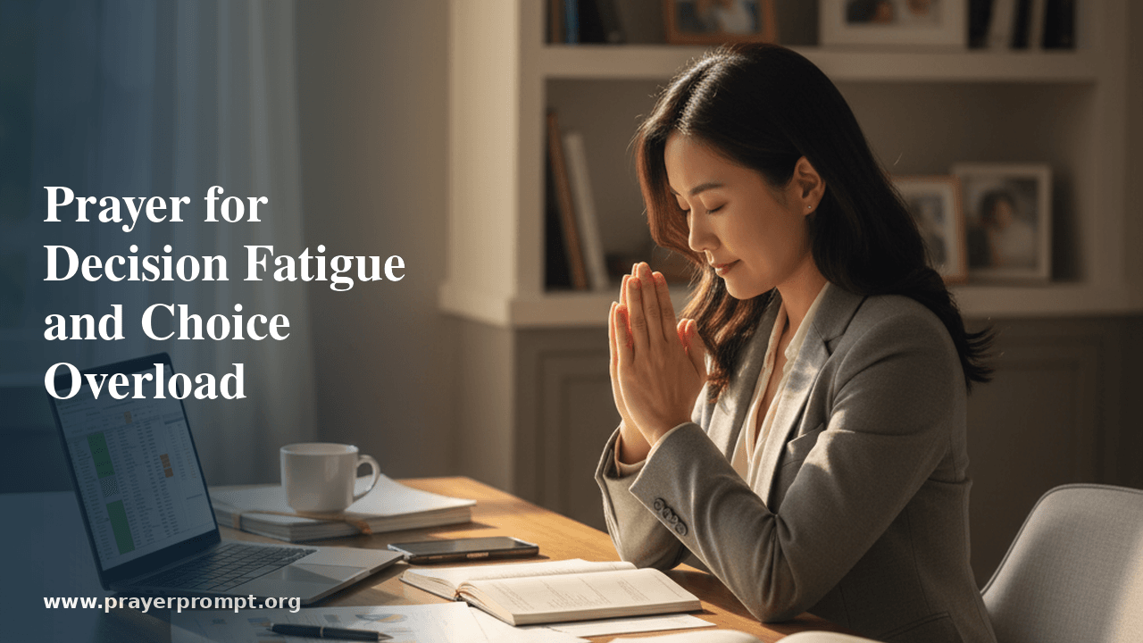 Prayer for Decision Fatigue and Choice Overload 1 Prayer for Decision Fatigue and Choice Overload