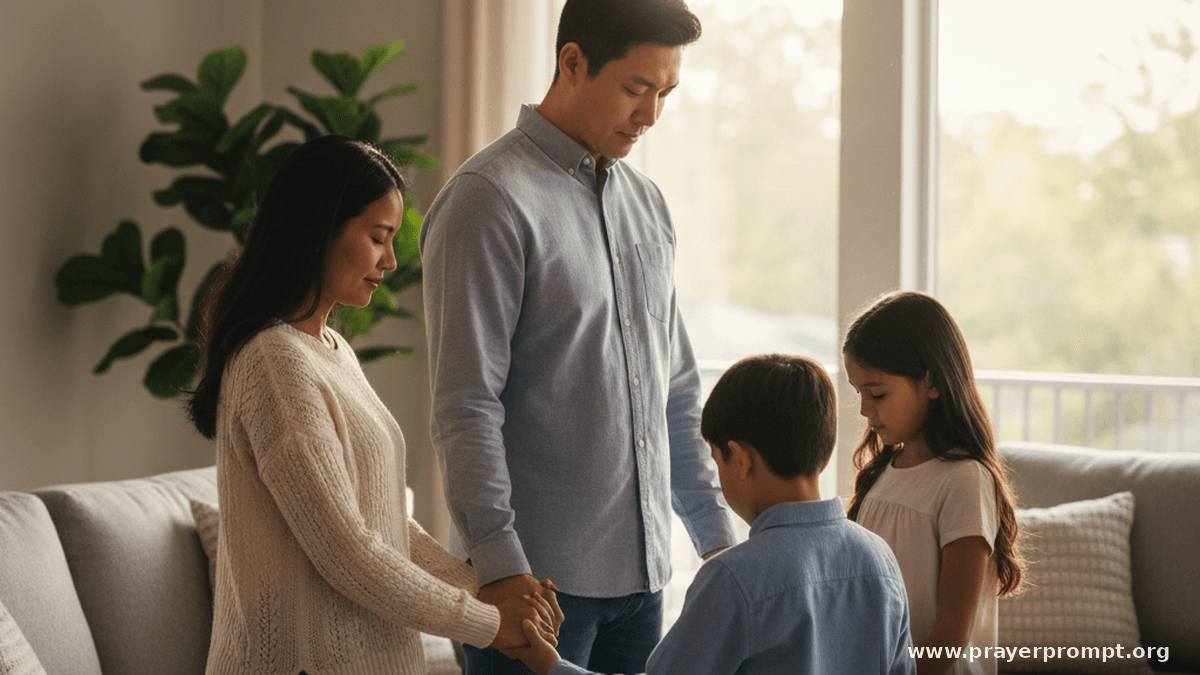 Husband leading family in spiritual growth